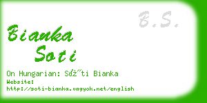 bianka soti business card